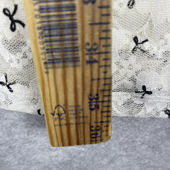 Poema Lace Fit Flare Dress Womens L Coquette Victorian Bows Dainty Fairy - Picture 7 of 11